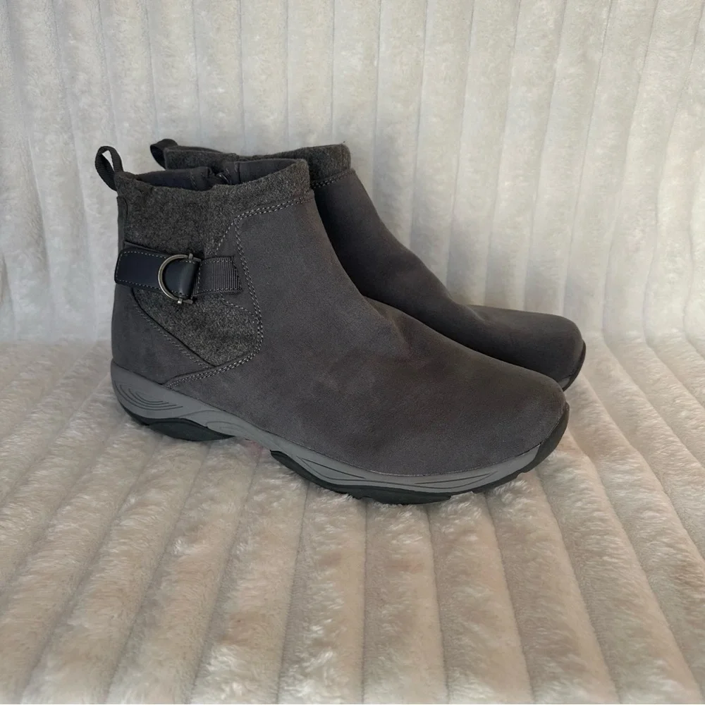 Easy Spirit Waterproof Ankle Boots – Gray Size 11M • Cozy fleece lining